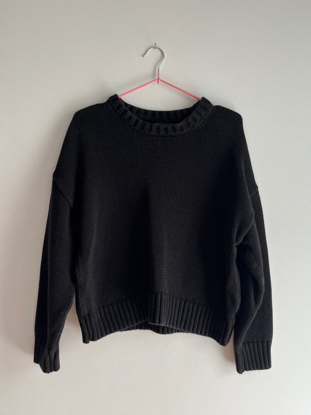 100% cotton oversize crewneck drop shoulder sweater - Gap Size M